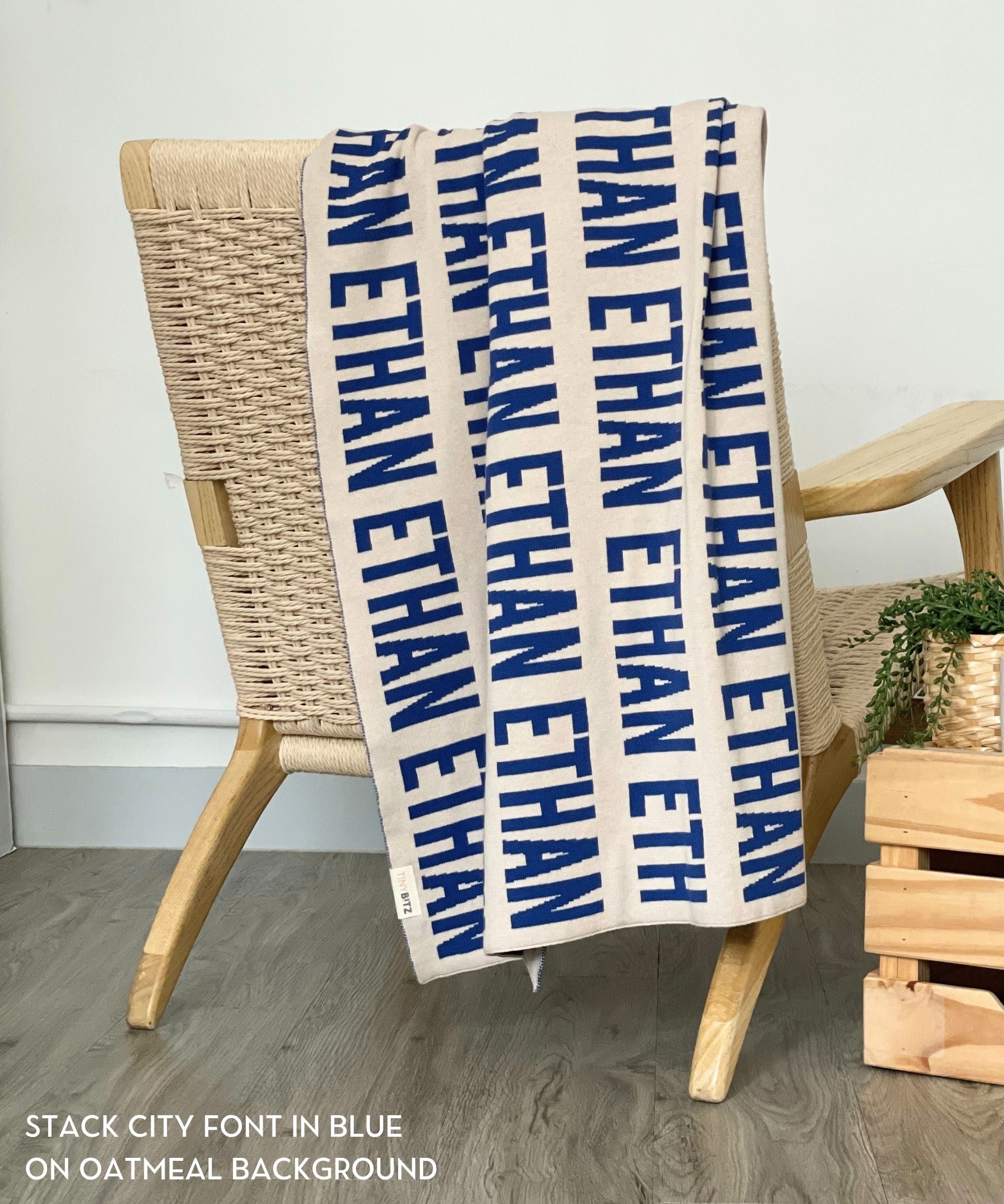 Personalized Blanket for Adults (Oatmeal Background)