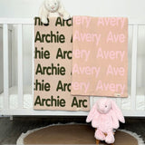 Personalized Blanket for Kids (Oatmeal Background)