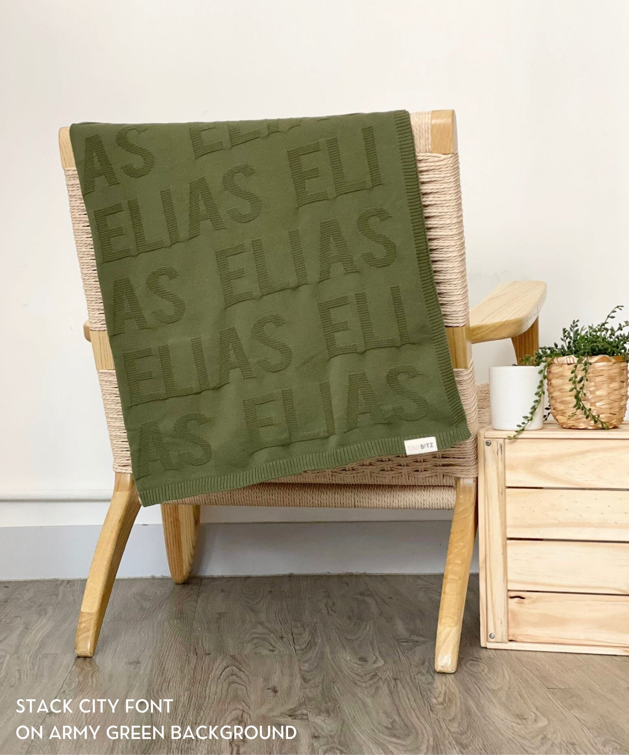 Personalized Blanket for Babies and Kids (One Colour with Monogram)