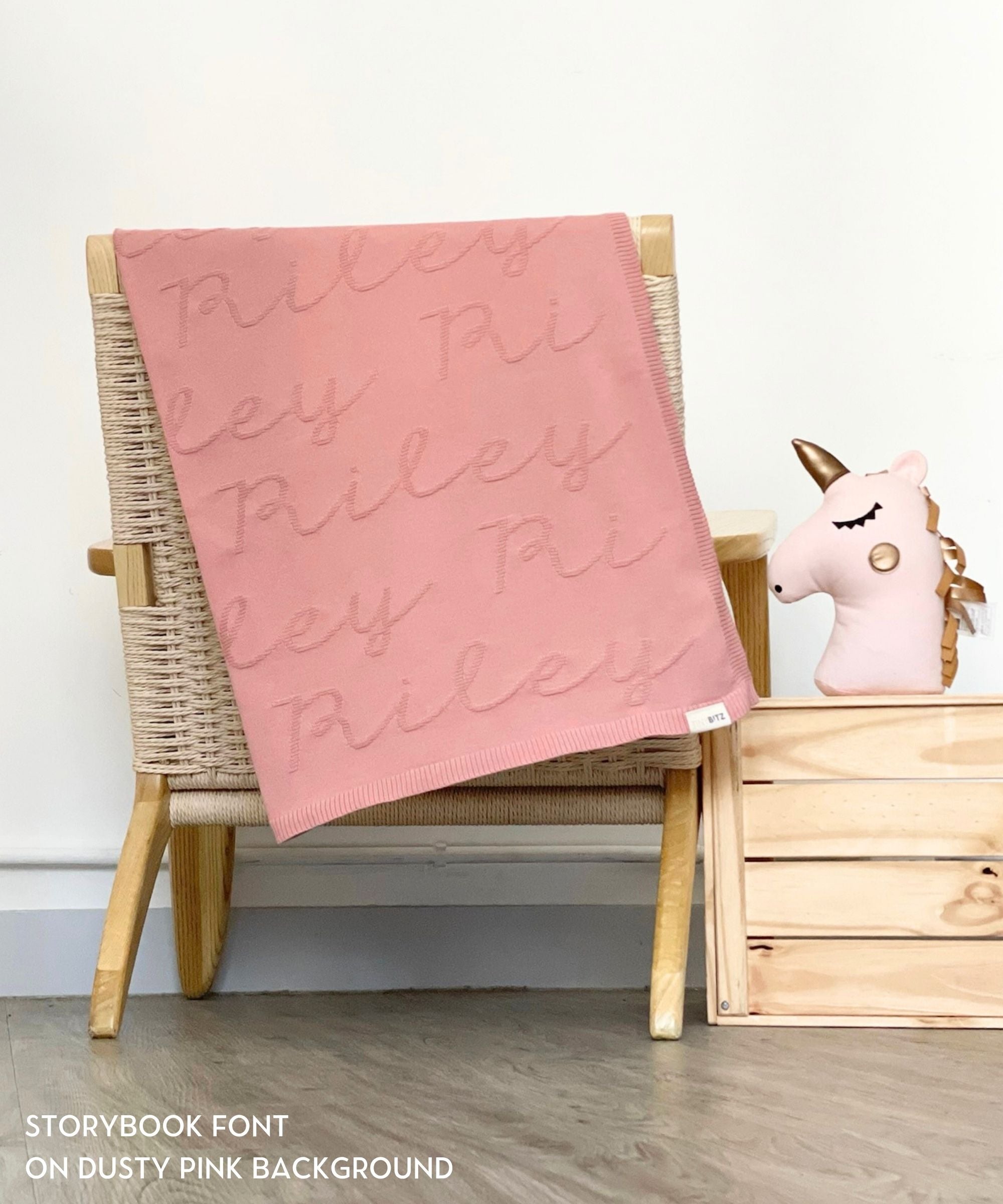 Personalized Blanket for Babies and Kids (One Colour with Monogram)