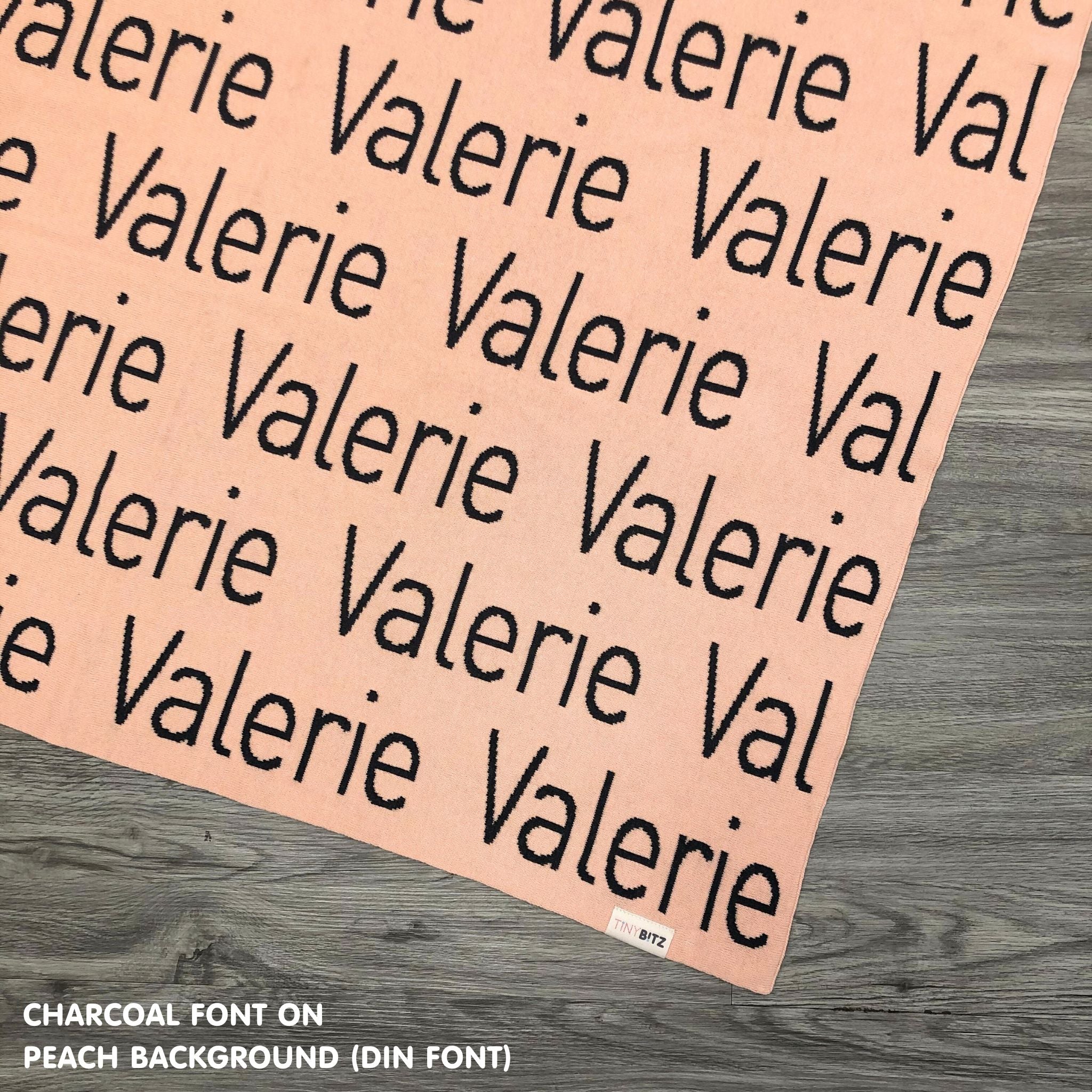 Personalized Blanket for Babies (Peach Background)