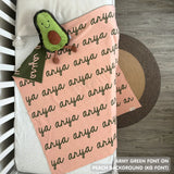 Personalized Blanket for Babies (Peach Background)