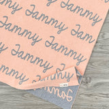 Personalized Blanket for Kids (Peach Background)