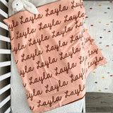 Personalized Blanket for Babies (Peach Background)