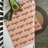 Personalized Blanket for Babies (Peach Background)