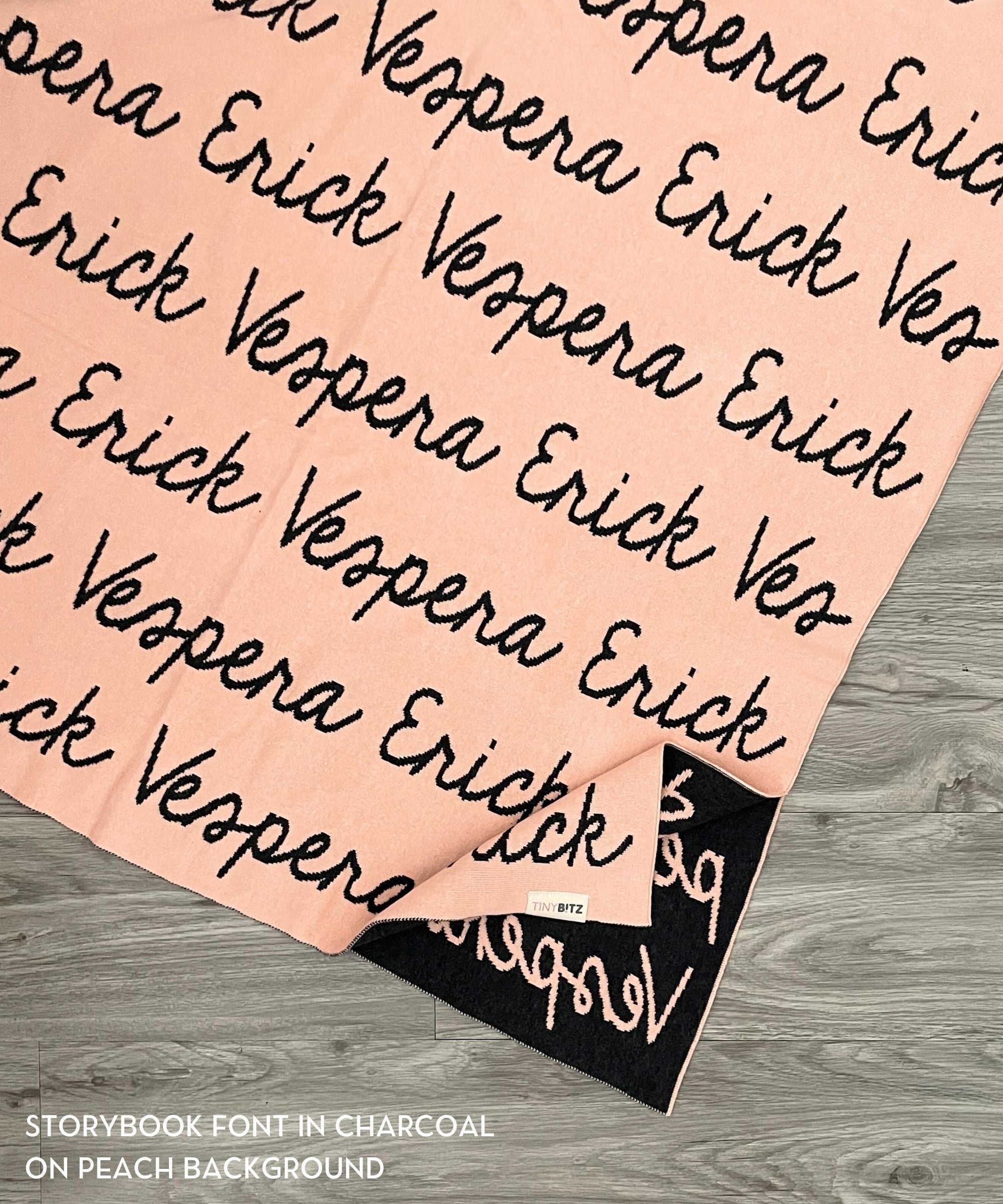 Personalized Blanket for Adults (Peach Background)