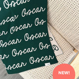 Personalized Blanket for Pets (Pine Green Background)