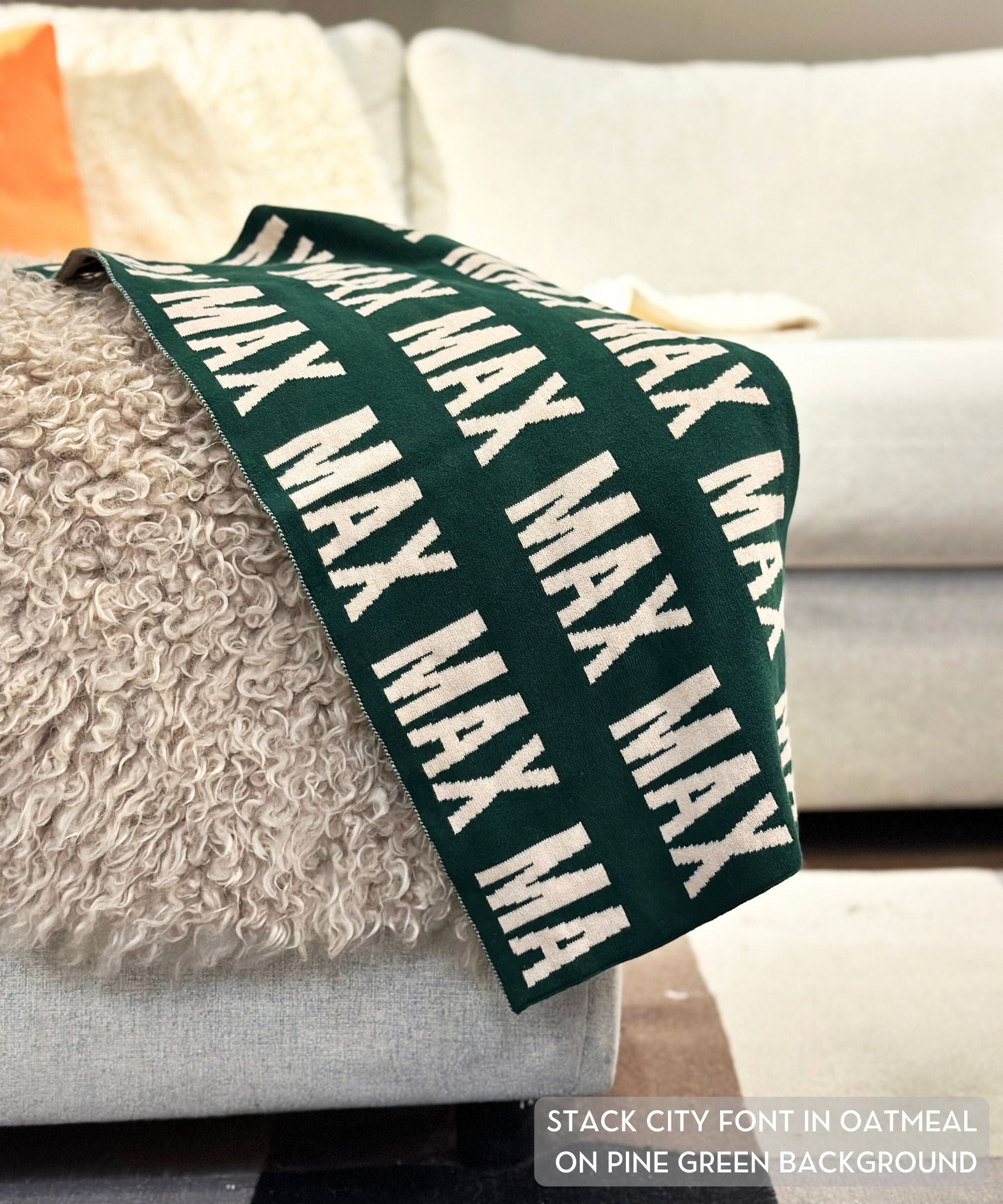 Personalized Blanket for Pets (Pine Green Background)