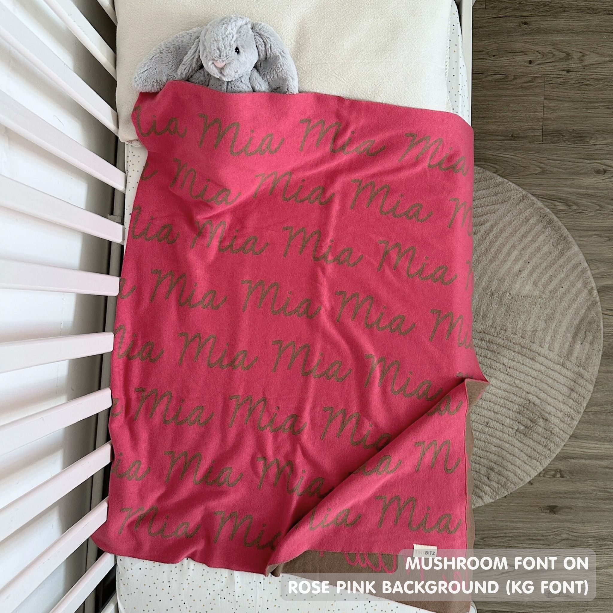Personalized Blanket for Kids (Rose Pink Background)