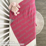 Personalized Blanket for Babies (Rose Pink Background)