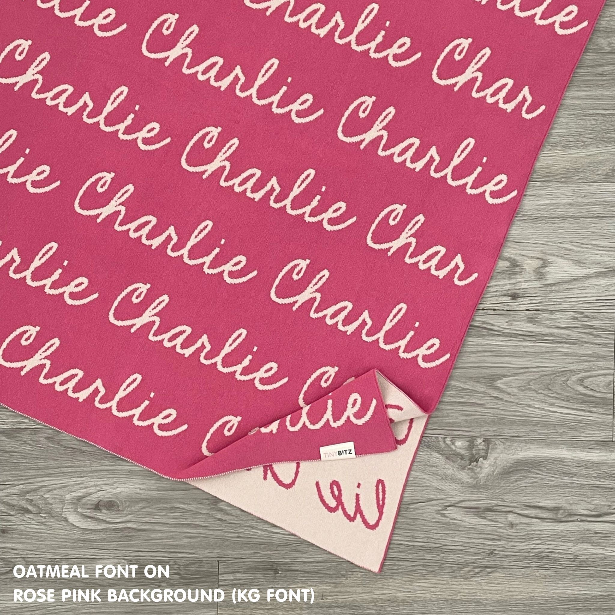 Personalized Blanket for Kids (Rose Pink Background)