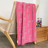 Personalized Blanket for Kids (Rose Pink Background)
