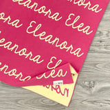Personalized Blanket for Babies (Rose Pink Background)