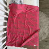 Personalized Blanket for Babies (Rose Pink Background)