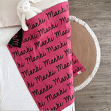 Personalized Blanket for Babies (Rose Pink Background)