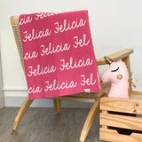 Personalized Blanket for Kids (Rose Pink Background)