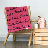 Personalized Blanket for Kids (Rose Pink Background)