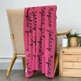 Personalized Blanket for Babies (Rose Pink Background)