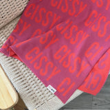Personalized Blanket for Adults (Rose Pink Background)