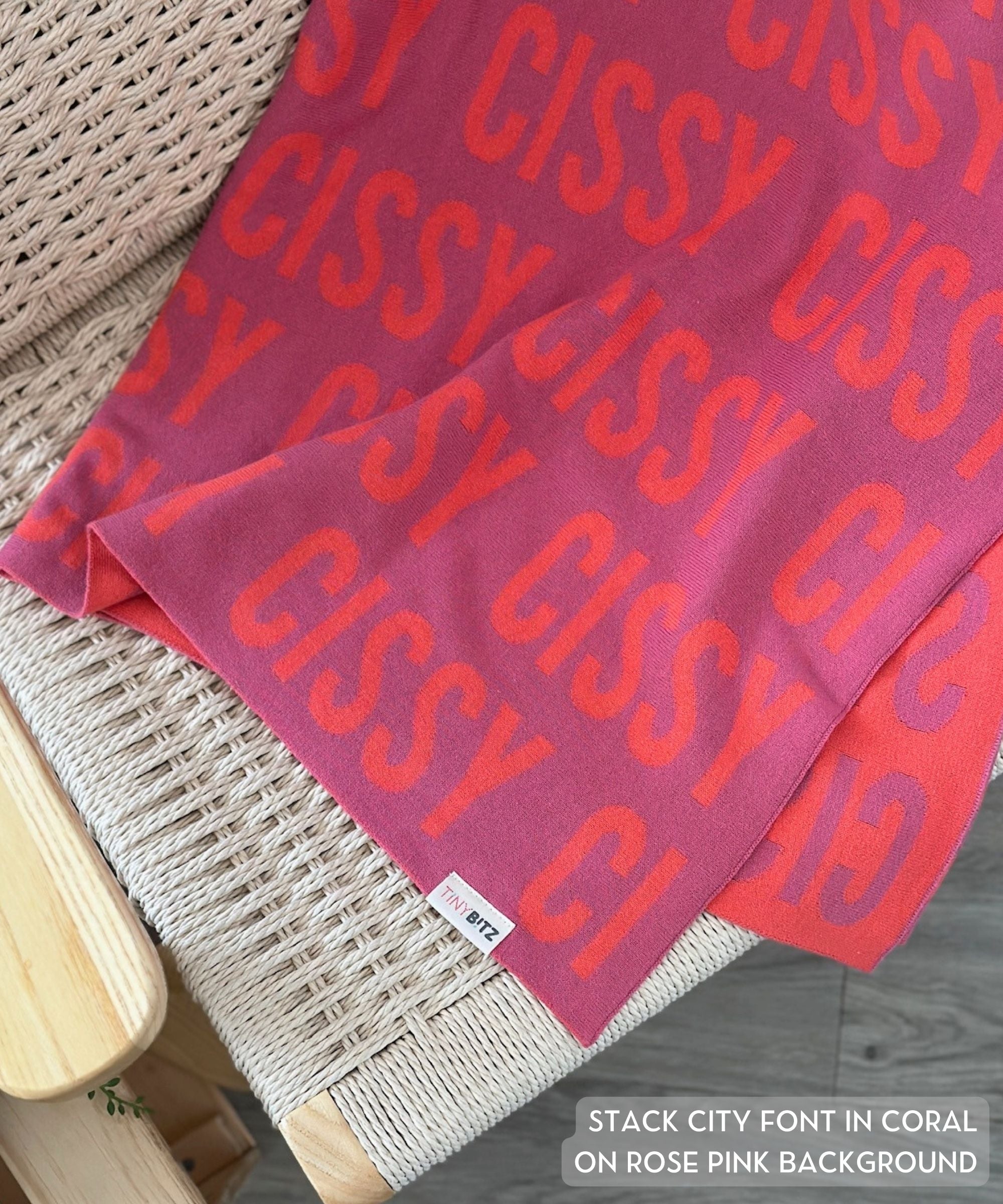 Personalized Blanket for Adults (Rose Pink Background)