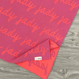 Personalized Blanket for Babies (Rose Pink Background)