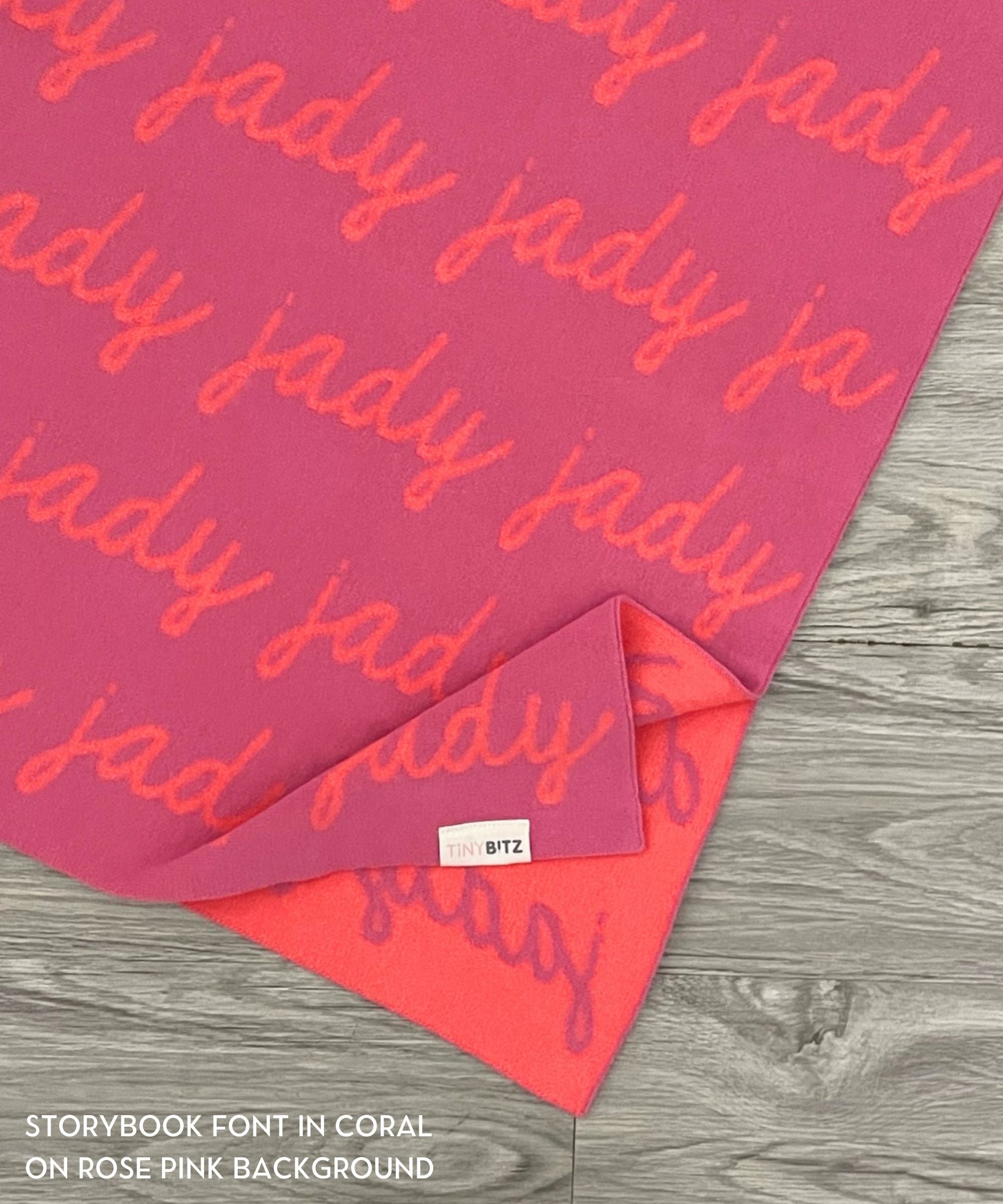 Personalized Blanket for Babies (Rose Pink Background)