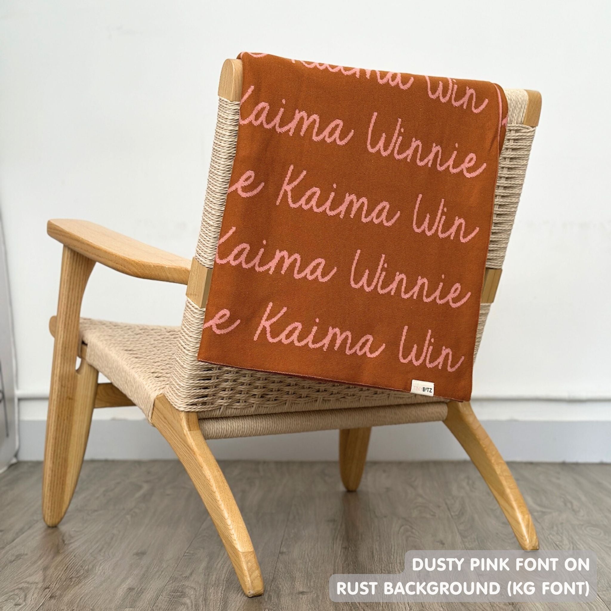 Personalized Blanket for Adults (Rust Background)