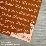 Personalized Blanket for Kids (Rust Background)