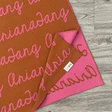 Personalized Blanket for Kids (Rust Background)