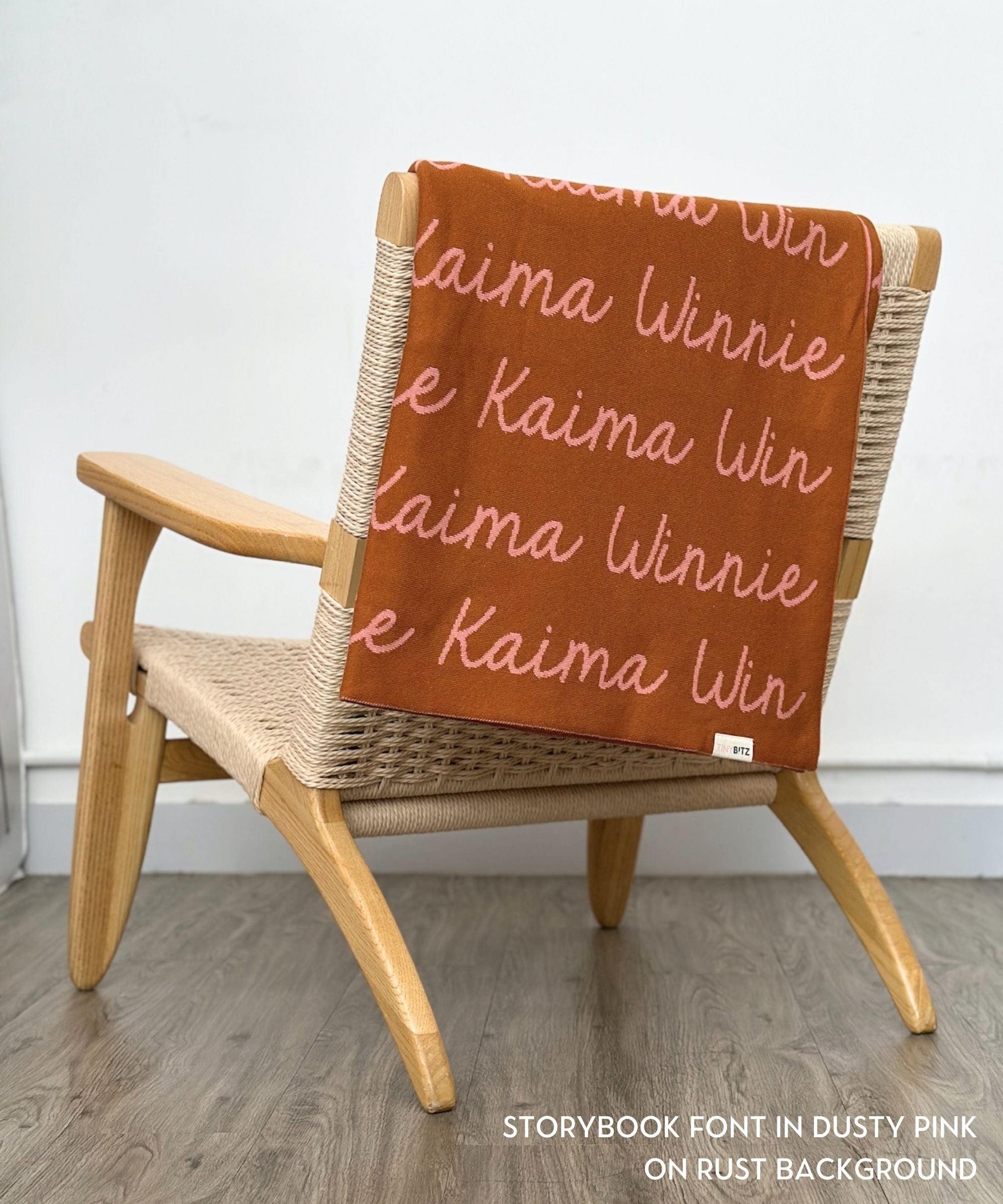 Personalized Blanket for Adults (Rust Background)