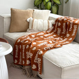 Personalized Blanket for Adults (Rust Background)