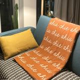 Personalized Blanket for Adults (Rust Background)