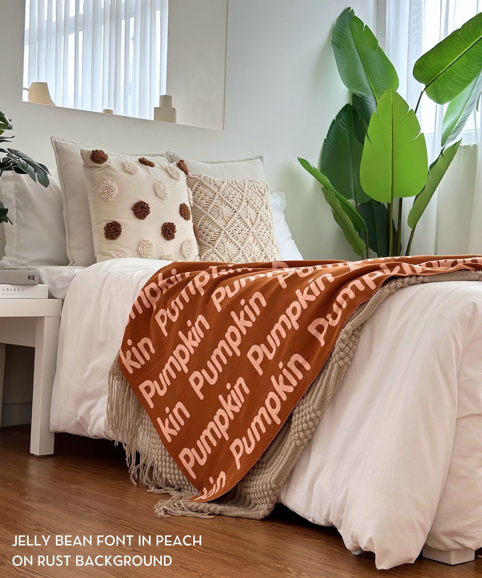 Personalized Blanket for Adults (Rust Background)