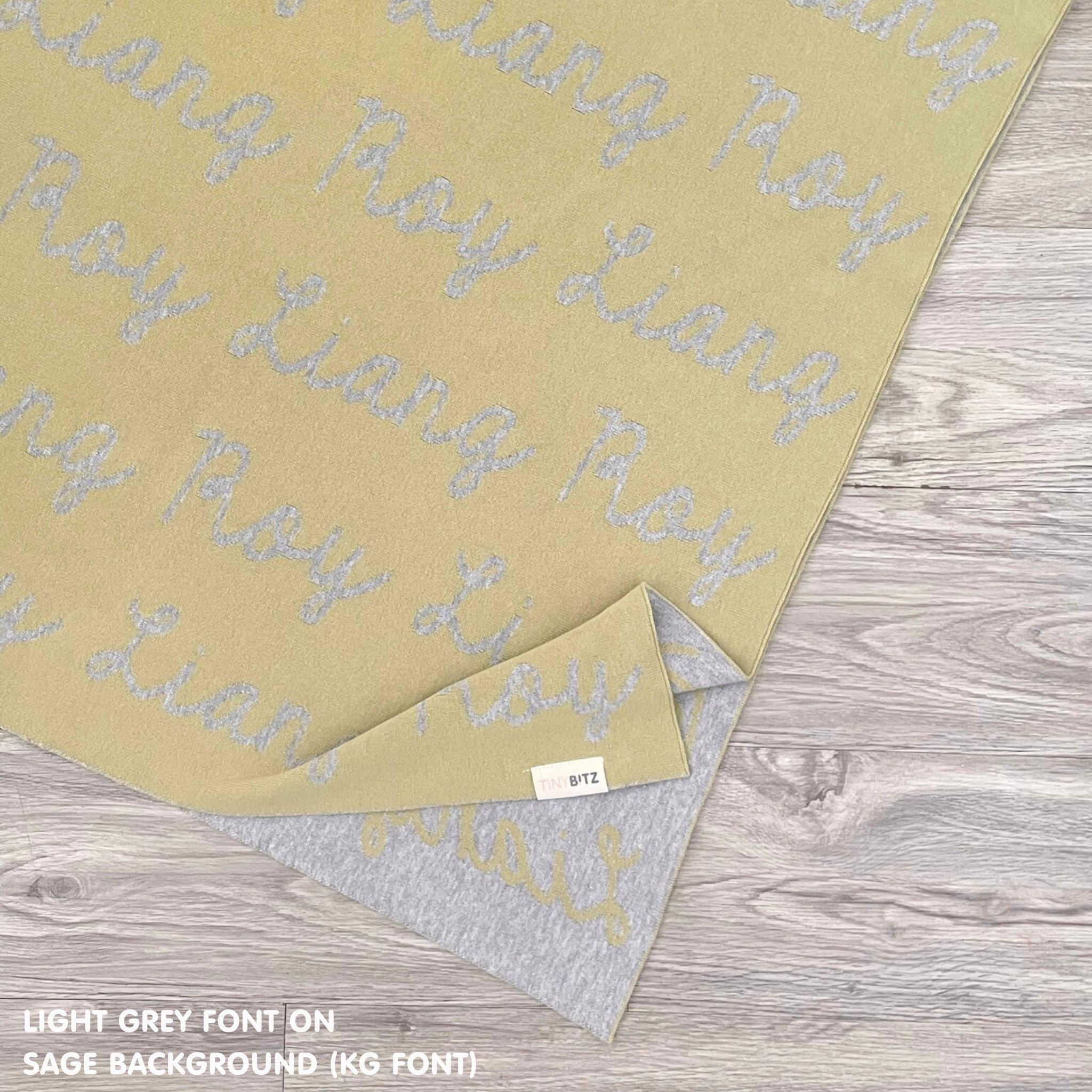 Personalized Blanket for Pets (Sage Background)