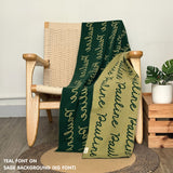 Personalized Blanket for Kids (Sage Background)