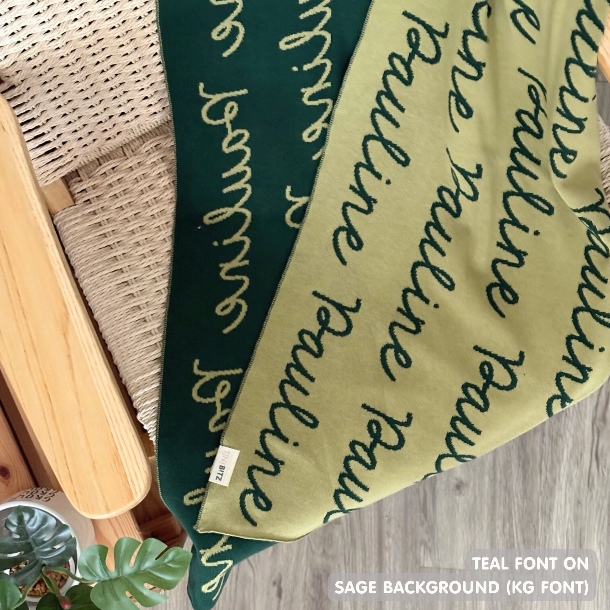 Personalized Blanket for Pets (Sage Background)