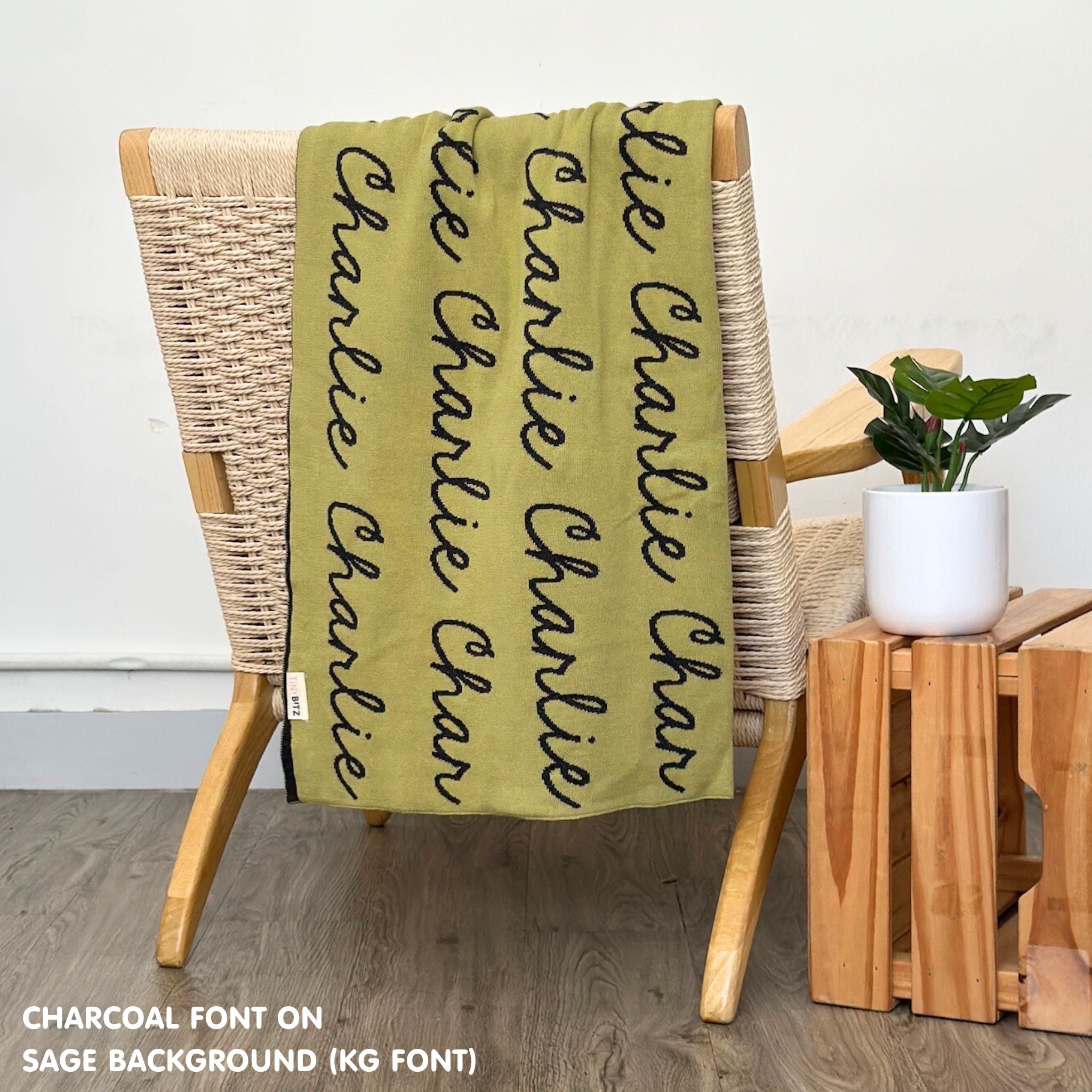 Personalized Blanket for Pets (Sage Background)