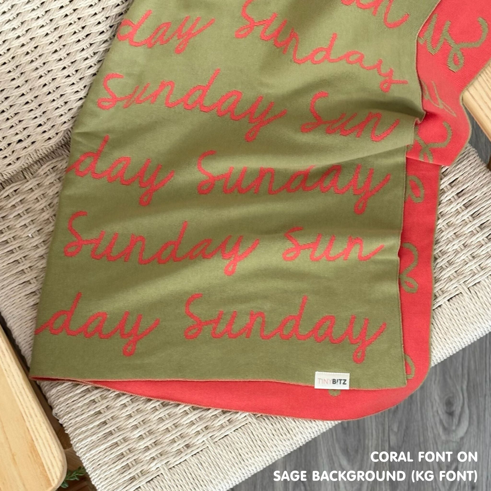 Personalized Blanket for Kids (Sage Background)