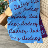 Personalized Blanket for Babies (Sky Blue Background)