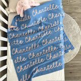 Personalized Blanket for Babies (Sky Blue Background)