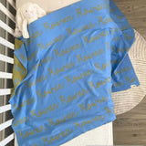 Personalized Blanket for Babies (Sky Blue Background)