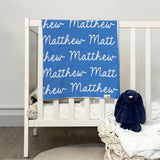 Personalized Blanket for Babies (Sky Blue Background)