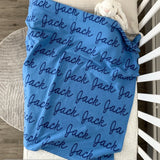 Personalized Blanket for Babies (Sky Blue Background)