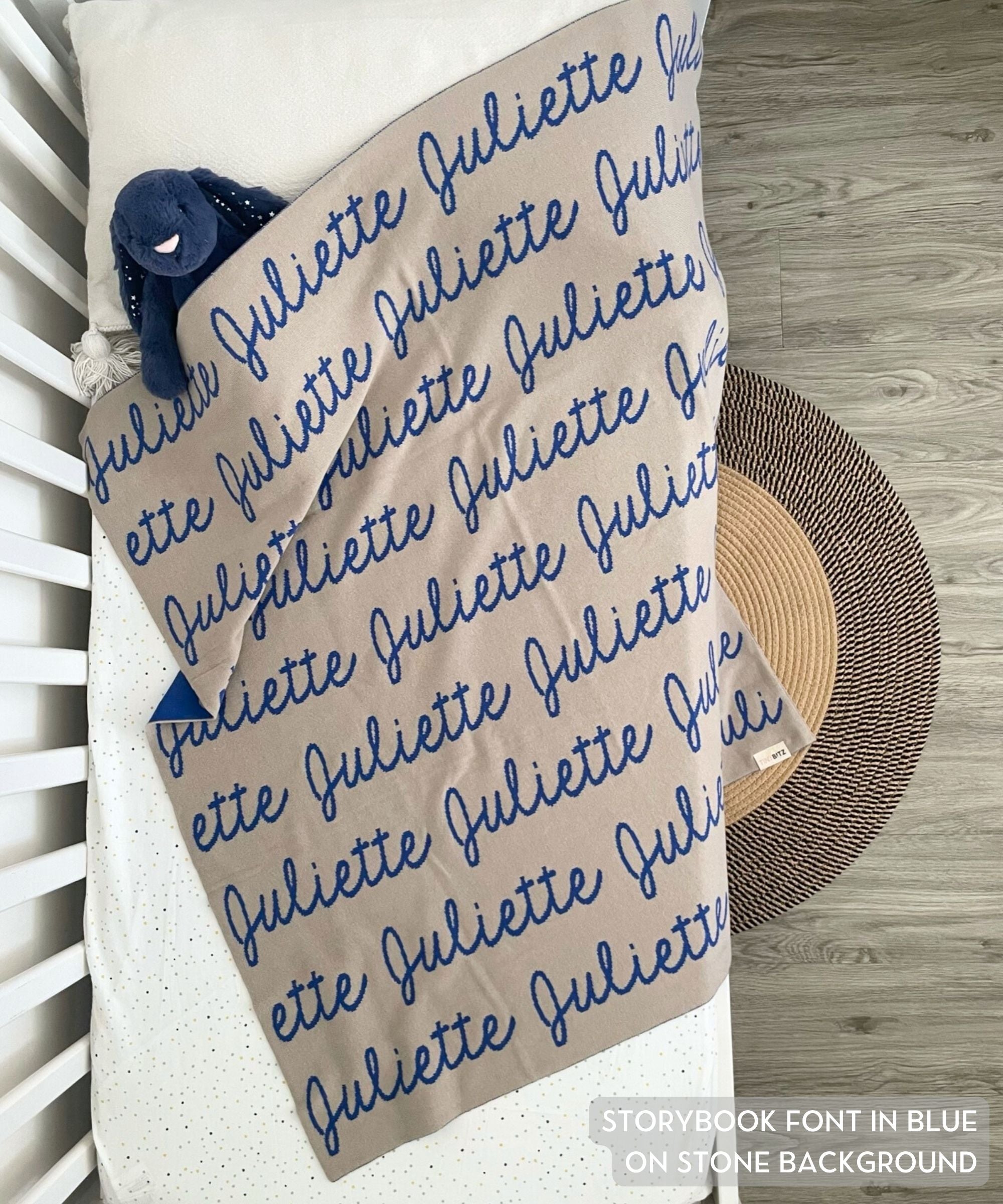 Personalized Blanket for Babies (Stone Background)
