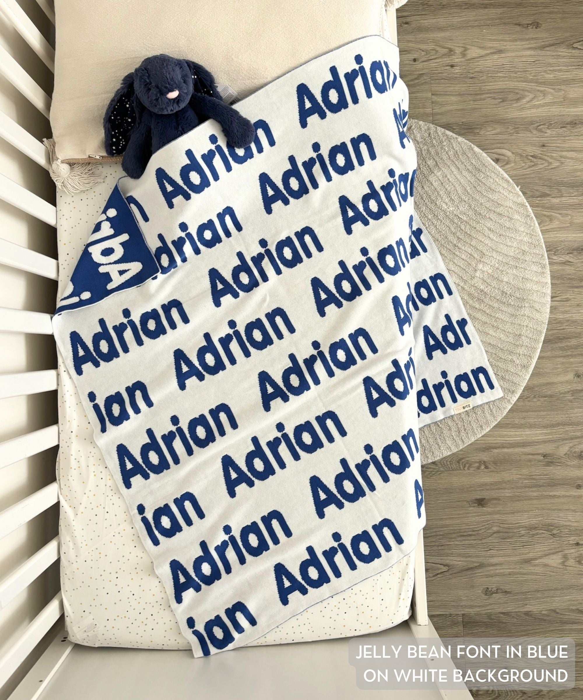 Personalized Blanket for Babies (White Background)