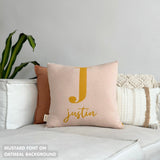 Personalized Square Cushion (Initial + Name)