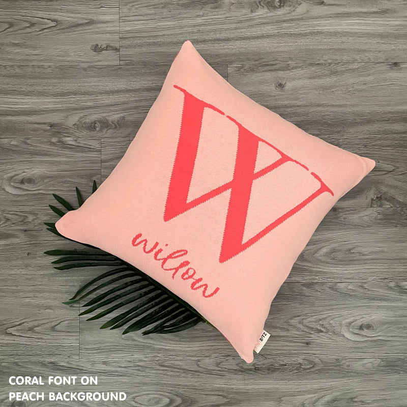Personalized Square Cushion (Initial + Name)