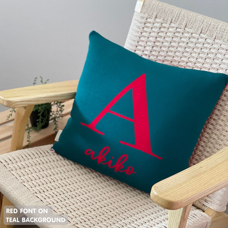 Personalized Square Cushion (Initial + Name)