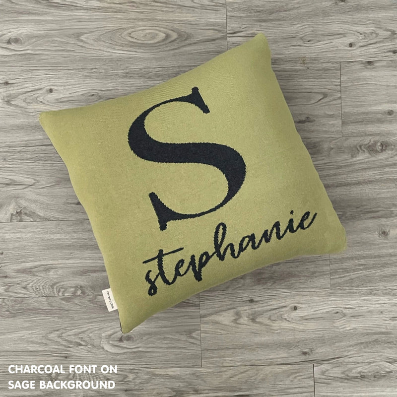 Personalized Square Cushion (Initial + Name)