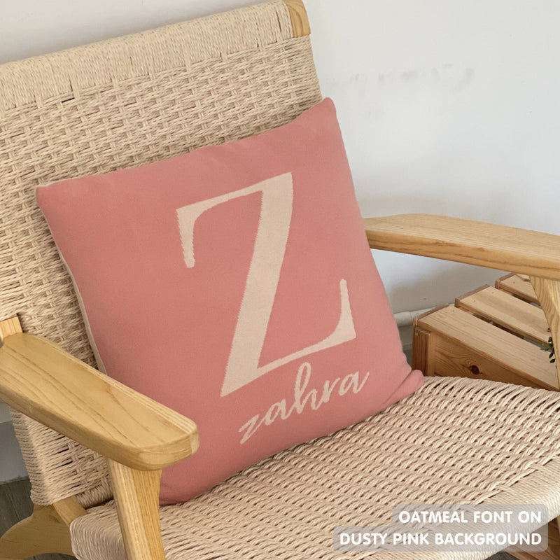 Personalized Square Cushion (Initial + Name)